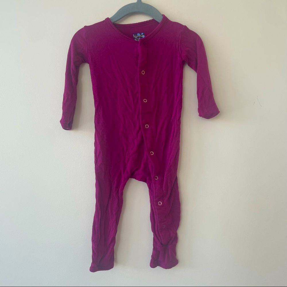 Kickee Pants solid coverall pajama, size 12-18m